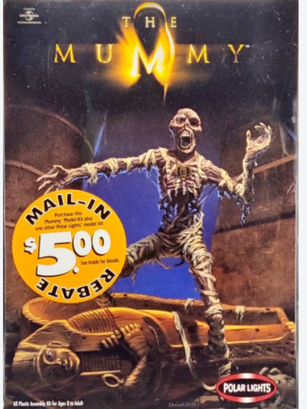 The Mummy Plastic Model Kit Polar Lights 1999 Factory Sealed